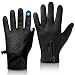WFX Cycling Gloves Touchscreen Thermal Running Gloves Black Winter Gloves Warm Windproof Non-slip Fleece Lining Bike Gloves Warm Gloves for Men Women (L;, Black)