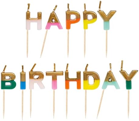 Bright and Bold Statement Cake Topper - Rainbow Party Decorations for Adults, Kids, Boys, Girl, 8cm x 10cm