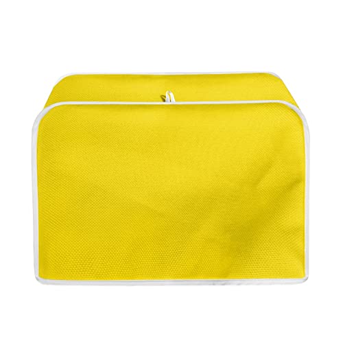 TOADDMOS Yellow Toaster Dust Cover, Universal Toaster Dust Storage Bag for 2 Slice Bread Toaster, Small Appliance Cover