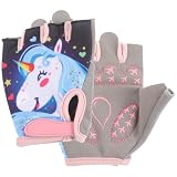 Ipetboom Halbfingerhandschuhe für Radfahren und Klettern, Rosa