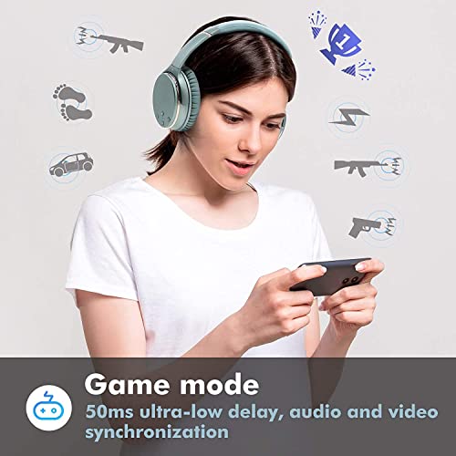 Srhythm Nc25 Wireless Headphones Bluetooth 5.3,Lightweight Noise Cancelling Headset Over-Ear With Low Latency,Game Mode #TOP3