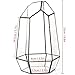 NCYP Geometric Glass Terrarium Planter for Succulent, Small Cacti, Black Irregular Opened Container Pot, Indoor Home Garden Office Tabletop Decor, 6.5