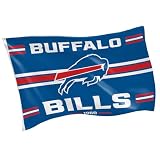 NFL 3 x 5 Outdoor Durable Flag with Grommets | Heavy Duty Flag & Banner for Outdoor Garden Patio Decoration | Indoor Wall Decor Flag for Room | Works with Flag Poles for Outside House (Buffalo Bills-Vintage)