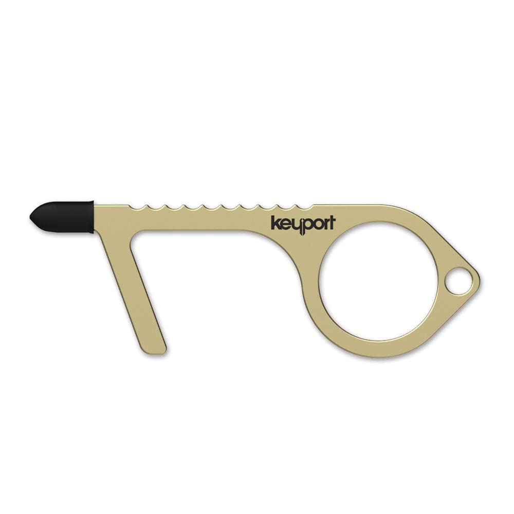 Keyport Brass PinKey No Touch Door Opener Contactless Multipurpose Pocket  Tool Durable No Contact Keychain Tool with Stylus for ATM, Touchscreens