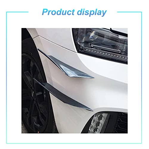 Yonput 4 Pcs Car Front Bumper Lip Splitter, Fin Canards Body Spoiler Kit, Self-Adhesive Auto Edge Anti-Scratch Sticke, Body Deflector Diffuser, Universal For Most Car Decoration (Carbon Fiber Black) #TOP8