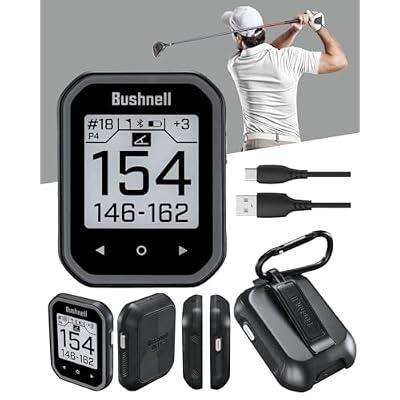 bushnellgolf Golf Phantom 3 Handheld Slope GPS, Touchscreen Display, Belt Clip & Carabiner, (Black)