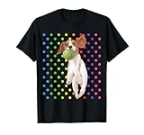 Imagen De Perro Beagle Sobre Fondo Divertido Rainbow Dots