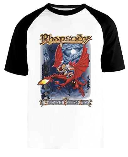 Photo de Newtee Rhapsody - Symphonie des Terres Enchantées T-Shirt Baseball Blanc Unisexe Manches Courtes Noir