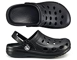 ESTRO Gartenschuhe Kinder Clogs Jungen - Gummischuhe Clogs Kinder Gartenclogs Mädchen A03 (Schwarz, 35 EU)