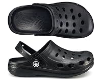 ESTRO Gartenschuhe Kinder Clogs Jungen - Gummischuhe Clogs Kinder Gartenclogs Mädchen A03 (Schwarz, 34 EU)