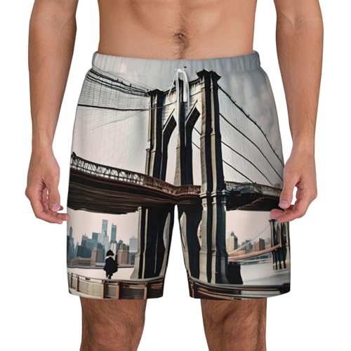 Short de bain respirant et léger Brooklyn Bridge S pour homme séchage rapide sur la plage
