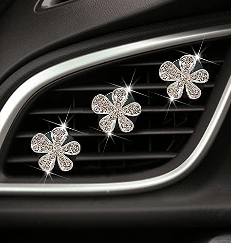Miniatura 3 de Ambientadores de coche para mujer, accesorios brillantes, decoración de salida de aire para mujeres, aromaterapia, clip de ventilación de aire,