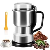 Viitech Getreidemühle Multifunktionale 500ml, 300W Edelstahl Gewürzmühle Ultrafeine Kaffeemühle, Elektrische Gewürzmühle für Trockenstoffe Getreide Gewürze Kräuter Kaffee