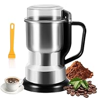 300w Elektrische Kaffeemühle, Edelstahl 8-Klingen-Gewürzmühle Elektrischer Grinder, 500ml Tragbar Espressomühle für Kaffeebohnen, Gewürze, Pfefferkörner, Nüsse – Ansicht 1