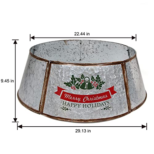 Darnassus Metal Christmas Tree Collar Christmas Tree Ring,29.1 Inch Diameter Base For Large Trees And Holiday Tree Skirt Decoration,5-Panel Version thumb #5