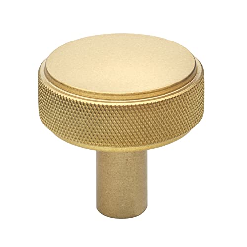 Gliderite 1-1/2 Inch Solid Round Knurled Cabinet Knob, Pack Of 5, Satin Gold, 5825-Sg-5 #TOP23