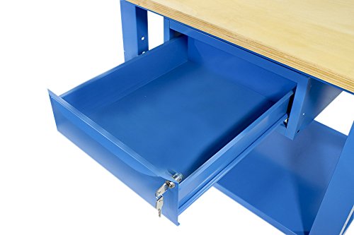 SOGI X3B-09_a BANCO DA LAVORO L 1 MT CON PIANO IN LEGNO + CASSETTO SINGOLO SERIE PROFESSIONALE INDUSTRIA