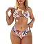 Multicolour Hibiscus Flower Leaf White