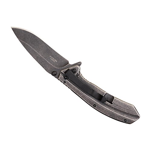 Kershaw Filter (1306Bw) Folding Pocket Knife With 3.2-Inch Blackwashed High-Performance Steel Blade, Stainless Steel Handle, Deep-Carry Pocketclip, Frame Lock And Speedsafe Assisted Opening; 5 Oz. #TOP2