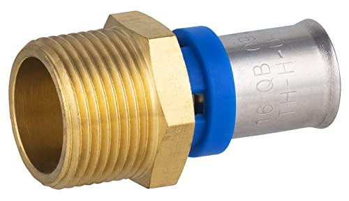 Raccord Multicouche à Sertir Multi profils TH-H-U diamètre Ø16 mm - à visser Mâle 20x27 (3/4) - Norme NF 545 pour réseau d'eau potable et chauffage NOYON & THIEBAULT