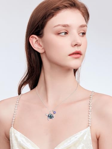 Turtle necklace Abalone Sterling Silver Birthstone Ocean Hawaiian Beach Necklace Sea Turtle Gifts for Women4