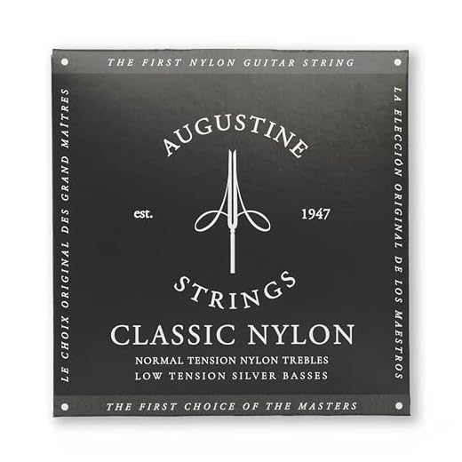 Augustine Strings Classic Black - Low Tension Classical Guitar Strings - The Original Nylon String - 1 Set