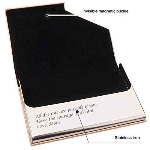 A & L Engraving 22BC Personalized Gold Leatherette And Stainless Steel Personalized Business Card Case Holder Custom Engraved thumb #6