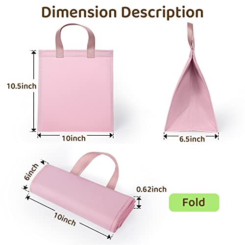 Deegotech Lunch Bag Women, 2Pack Large Insulated Lunch Box, Reusable Cooler Bags For Adult Men, Leakproof Lunch Tote Bags For Work Office Camping Picnic [Pink+Black] #TOP4