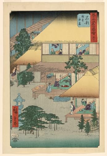 Art tableau Ando Hiroshige Ishibe affiche sur toile deco 60x90cm