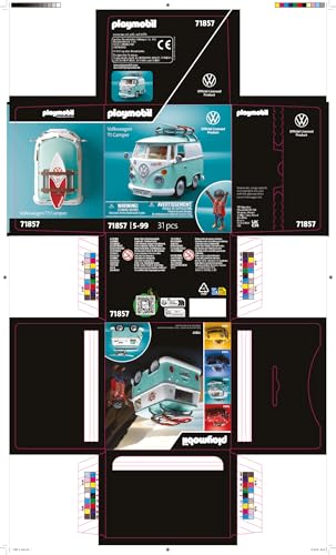 PLAYMOBIL | Collector Cars | Volkswagen T1 Camper | Modellauto für Erwachsene & Kinder | Mit Stickern zum Personalisieren Auto-Fans | Detailgetreues Design | 71857