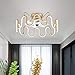 YUNZI Φ55cm Silenzioso Ventilatore da Soffitto con Luce Moderno Dimmerabile con Telecomando Camera LED Lampada Ventilatore Soffitto 3 Velocita Soggiorno Ventilatore da Soffitto con Luce E Timer