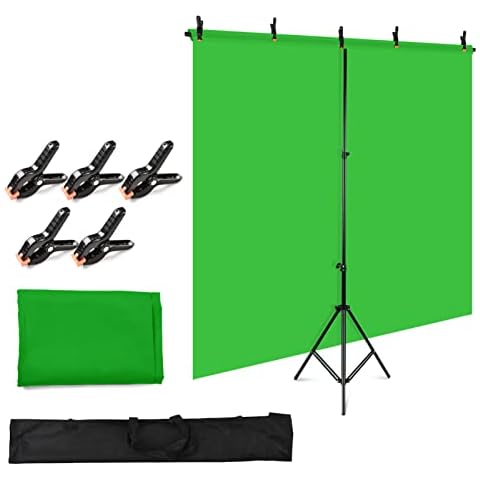 Andoer 5x7ft Solid Colour Backdrop Kit with Adjustable Stand Cover