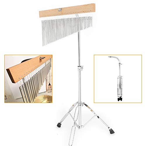36 Tone Bar Chime Single Row Set Vertical Tripod Adjustable Stand Single Row Wind Bell Set Chime Musical Percussion Instrument Bell Tripod Stand W/Mounting Stand #TOP7