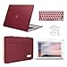 MacBook Pro 15" Case (2018 2017 2016 Release) Bundle 5 in1,iCasso Hard Case,Sleeve,Screen Protector,Keyboard Cover & Dust Plug for MacBook Pro 15" Model A1990/A1707 with Touch Bar - Wine Red