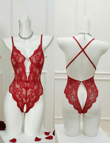 Image of Avidlove Sexy Lingerie for Women Lace Teddy Lingerie One Piece Lingerie Bodysuit