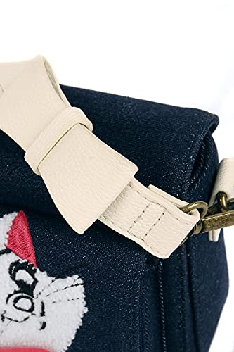 Loungefly Womens Disney Aristocats Denim Crossbody Shoulder Handbag Blue Small #TOP6