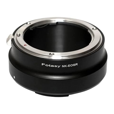 Fotasy Manual Nikkor Pre-AI, Non-AI, AI AIS F Mount Lens to Cannon EOS RF Adapter, Nikkor Lens EOS R Adapter, Compatible with Canon EOS R Mirrorless Camera R RP Ra R3 R5 R5C R6 R6 II R7 R10 R50 R100 Cover
