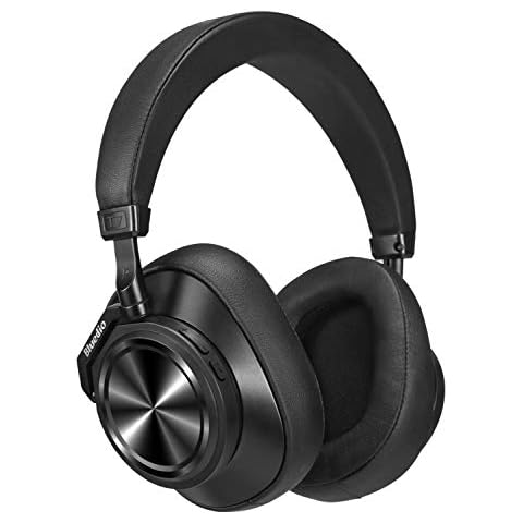 Bluetooth Headphones Over Ear,Bluedio T7 Plus (Turbine) Custom Noise Cancelling Headphones,57mm Driver Hi-Fi Stereo, 30Hrs Playtime,Wireless Headsets with Mic/SD Card Slot for PC/Cellphone/Travel/Work Cover
