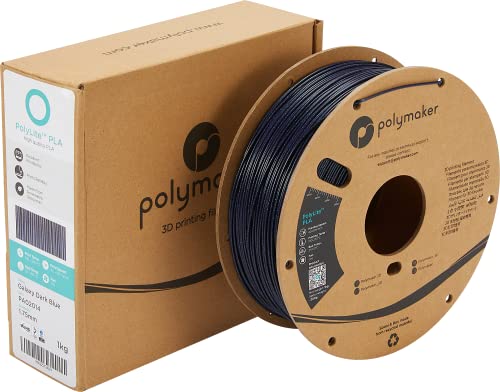 Image of Polymaker Glitter PLA Filament 1.75mm, Galaxy Blue, 1kg - Twinkling Filament, Dimensional Accuracy + /- 0.03mm (0.6mm Nozzle Required)