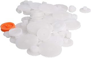 Fielect 64 Type Plastic Gears Kit Plastic Gears Plastic Crown Gear Single Double Reduction Gear Worm Gear for DC Motor DIY Model Toys 1Pcs