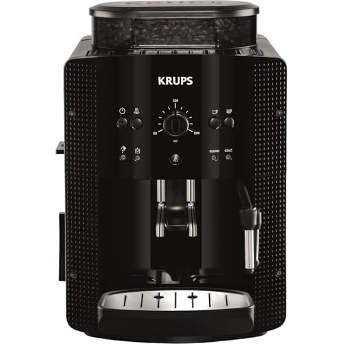 Krups EA8108 Espresso Kaffee Vollautomat mit CappuccinoPlus Milchdüse, schwarz