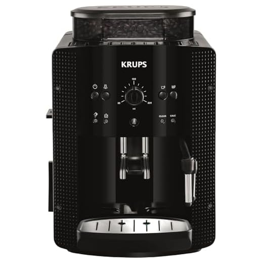 Krups Arabica Picto Kaffeevollautomat, Milchschaumdüse, 2-Tassen-Funktion, Drehregler, Einfache Reinigung, Kaffeemaschine, Schwarz, EA810870