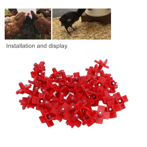 Masyrt 40 peças de irrigador automático de mamilo para aves domésticas com broca para alimentadores