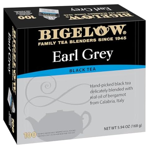Bigelow Tea Earl Grey Black Tea, Caffeinated Tea, 100 Count Box (Pack of 1) Cover