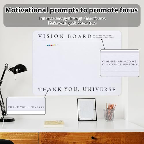 Vision Board, Premium Bulletin Boards Decorative Felt Pin Board, Minimalist Dream Board for Manifesting Supplies, Foldable Picture Board, DIY Prayer Board with Pushpins for School, Home, Office - Image 3