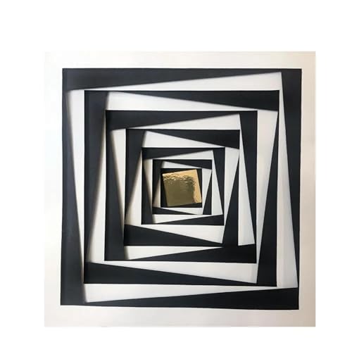 Art mural géométrique noir pour dynamiser un mur blanc - 4