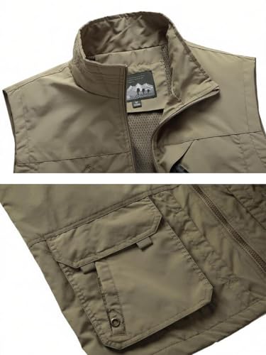 Image of Hbufnha Men's Lightweight Vest Outdoor Windbreaker Vest Jacket For Golf Safari Travel Fishing Hiking Vest
