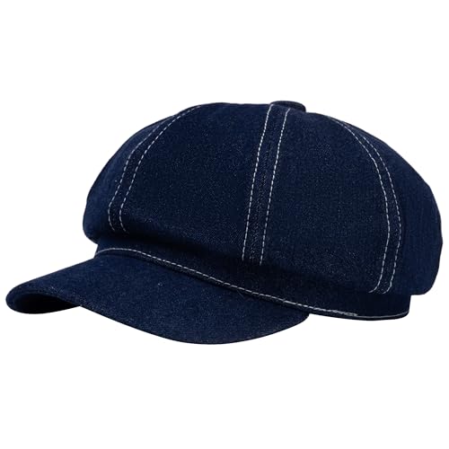 Casquette tendance réglable en jean : chapeau d'hiver chaud et visière