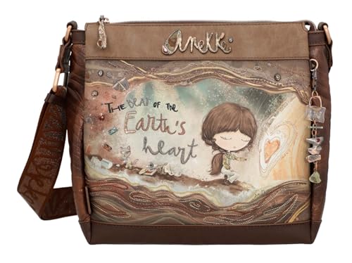 Bolso bandolera mediana Anekke Core con diseño funcional y medidas de 28 cm