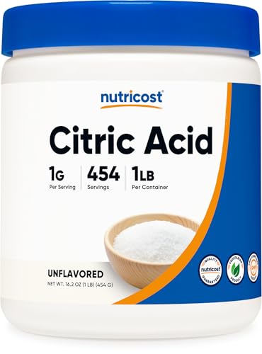 Nutricost Citric Acid Powder (1 lb) – Non‑GMO Gluten‑Free Vegetarian Friendly